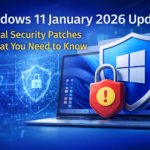 Windows 11 January 2026 security update patch addressing 114 vulnerabilities with desktop computer screen
